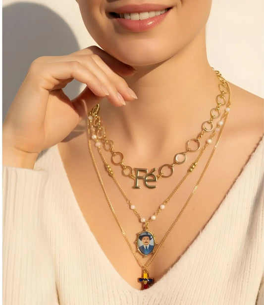 Faith Necklace with Blessed José Gregorio Hernández Medal – Catholic Jewelry PHOEBE'S 
