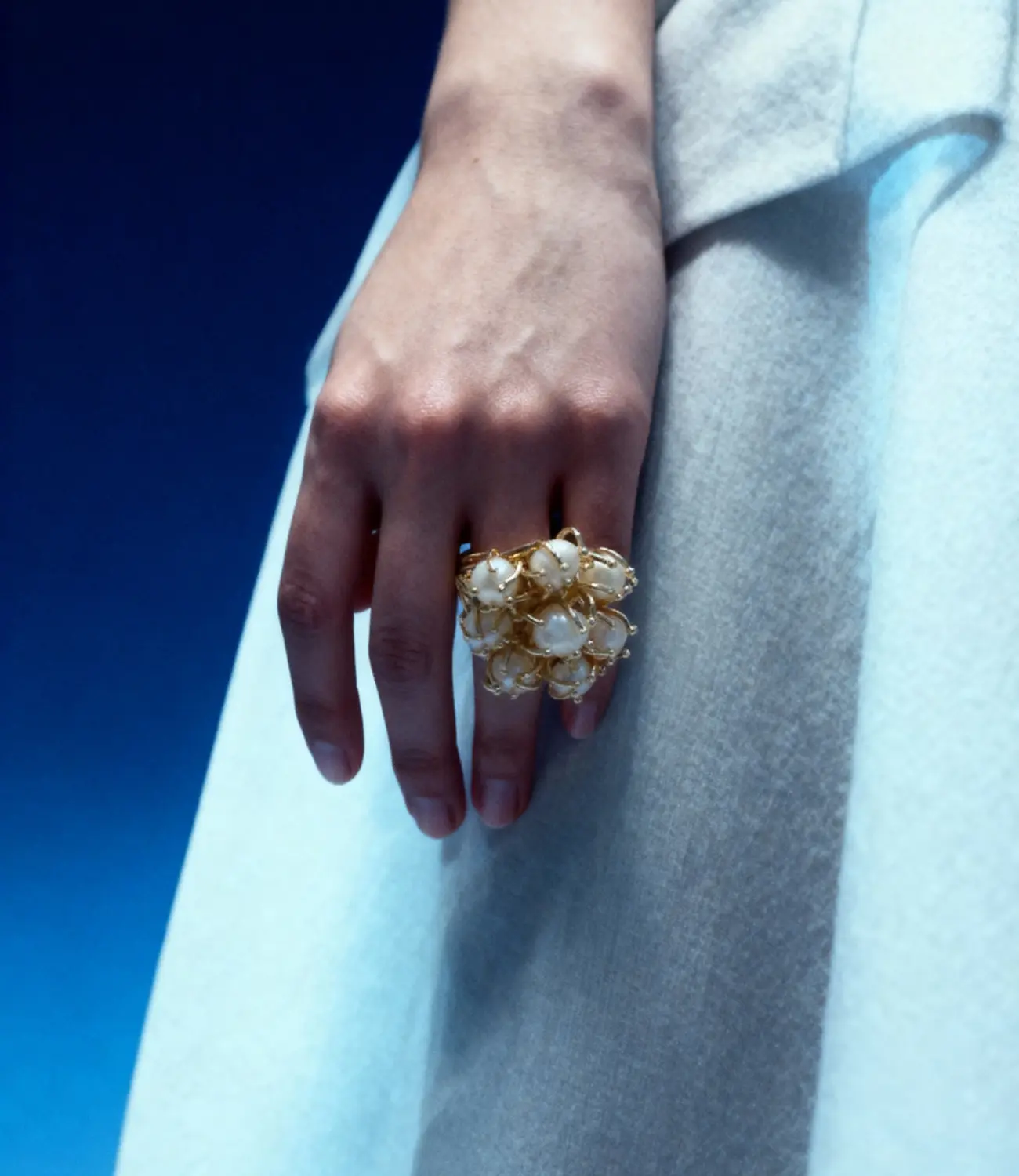Floral Ring with Pearls — 18K Gold Plated PHOEBE'S 