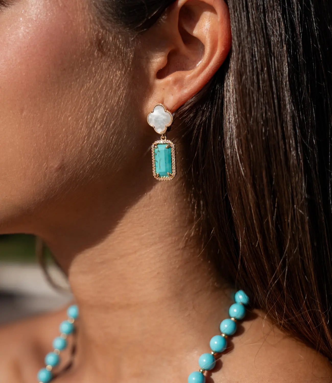 Four Seasons Earrings in Natural Stones PHOEBE'S 