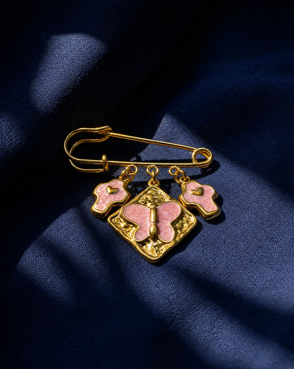 Butterfly Brooch with Charms | Decorative Pin
