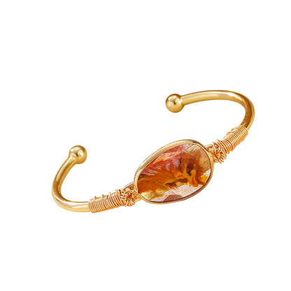 Carnelian Gold Bracelet