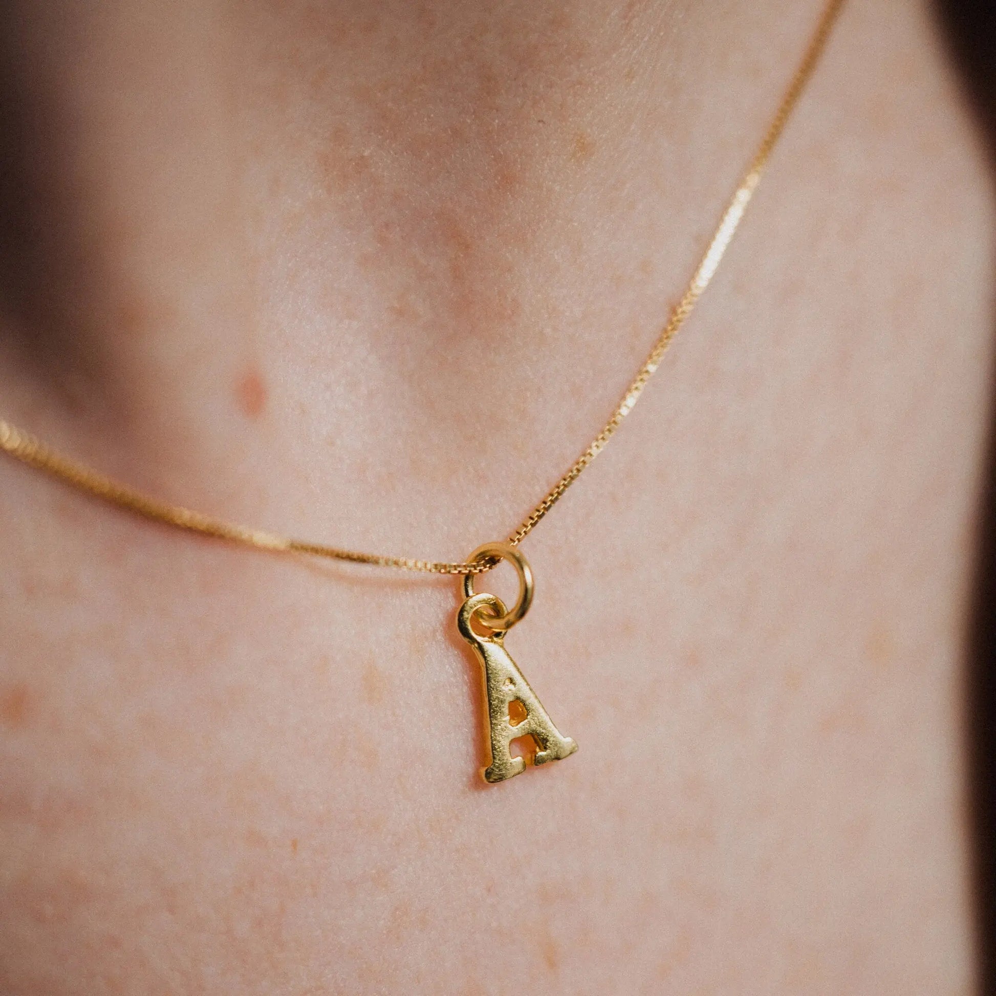 Gold Initial Necklace, Layered Necklace, Gift for Her