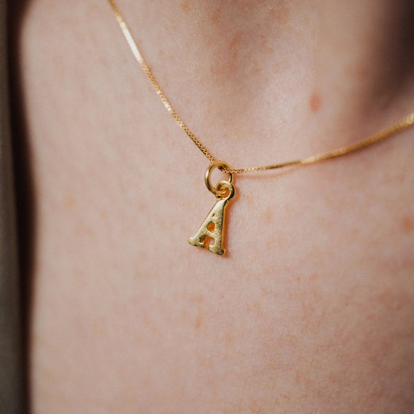 Gold Initial Necklace, Layered Necklace, Gift for Her