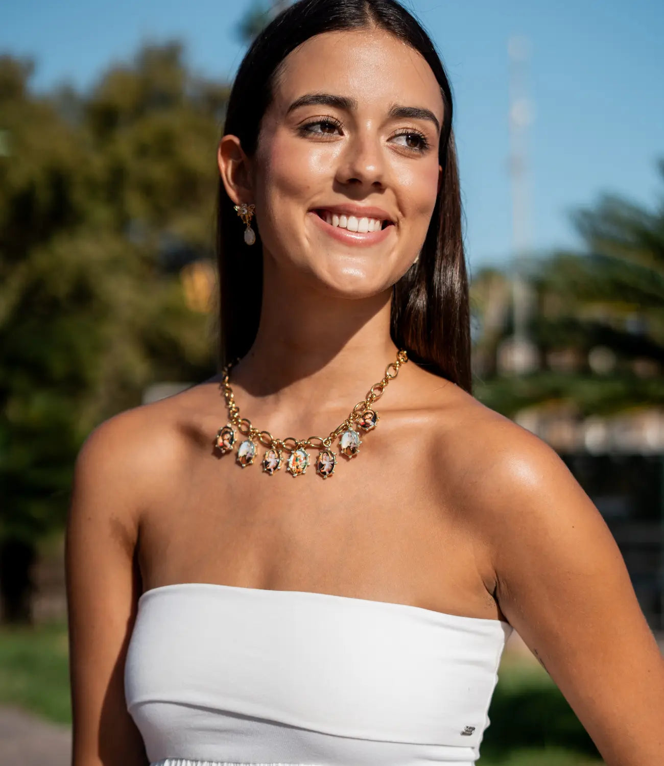 Gold-Plated Religious Cameo Necklace – Handcrafted Jewelry Made in Spain PHOEBE'S 