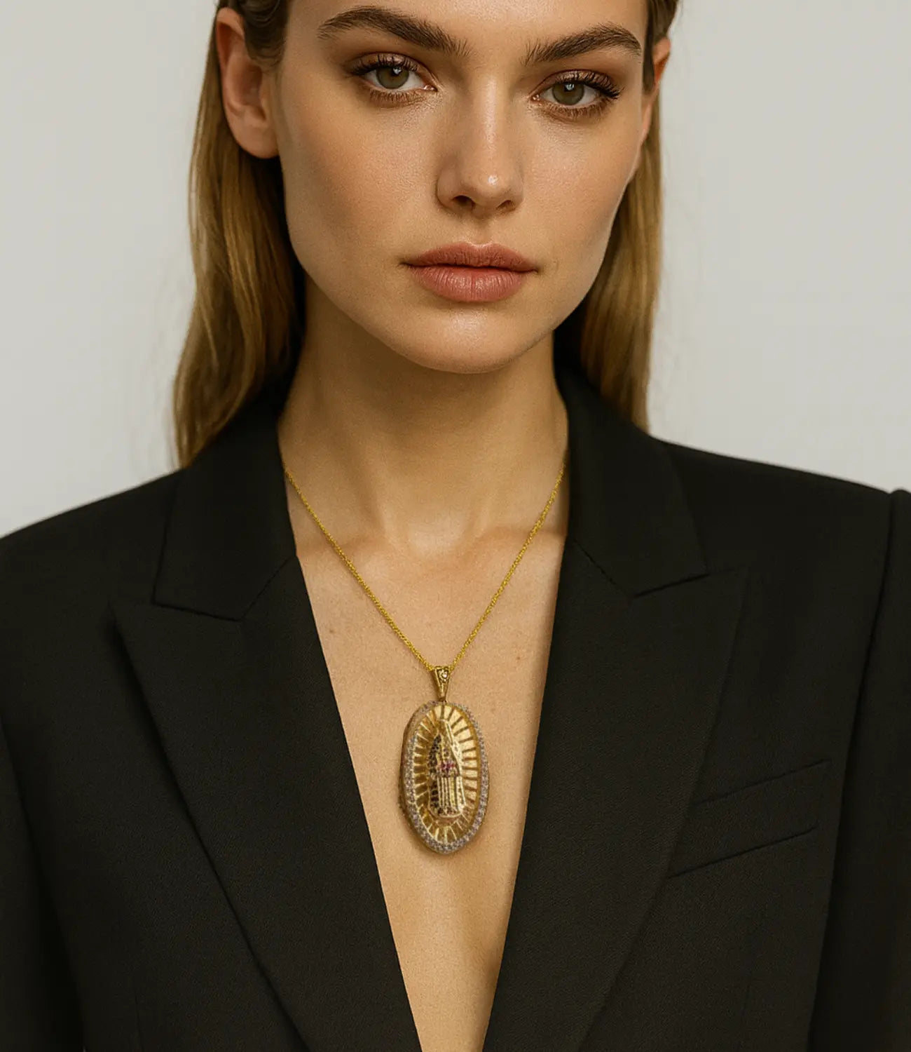 Gold-Plated Virgin of Guadalupe Necklace | Elegant Catholic Jewelry PHOEBE'S 