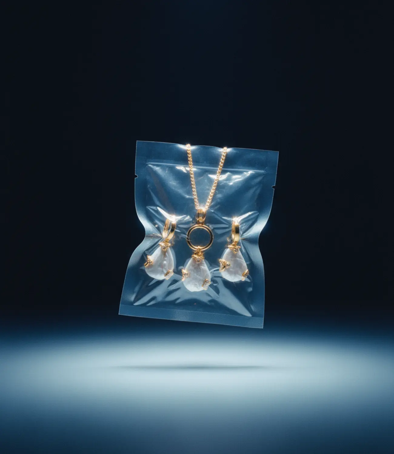 Gold Set with Baroque Pearls and Zirconia Details PHOEBE'S 