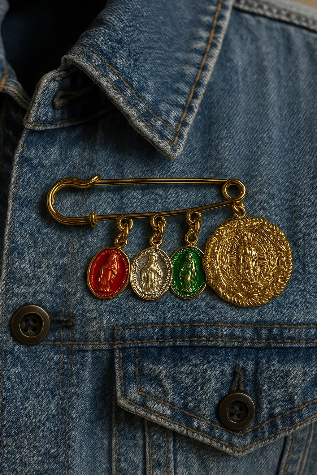 Guadalupe Brooch – Mexican Flag Edition PHOEBE'S 