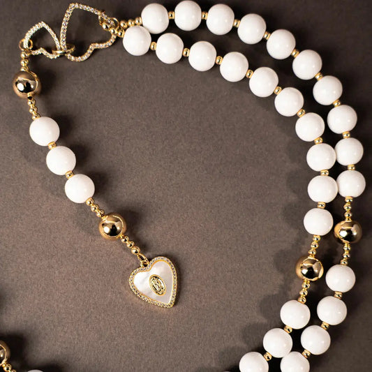 White Rosary Necklace Phoebe`s 