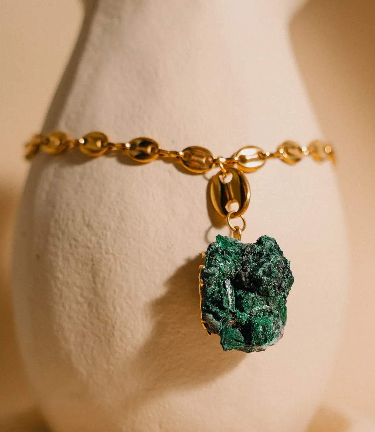 Handmade Malachite Necklace – Stone of Transformation PHOEBE'S 