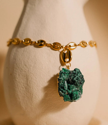 Handmade Malachite Necklace – Stone of Transformation PHOEBE'S 