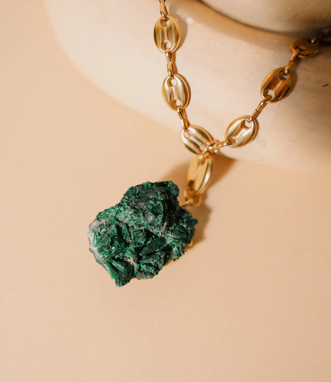 Handmade Malachite Necklace – Stone of Transformation PHOEBE'S 