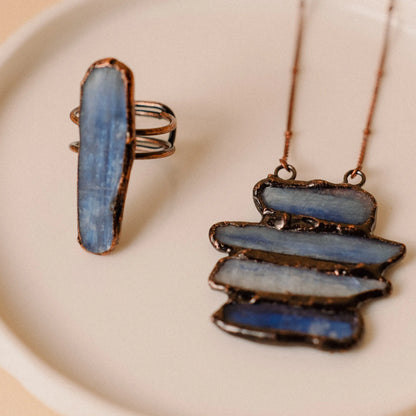 Healing Crystals Jewelry, Kyanite Stone, Handmade Necklace