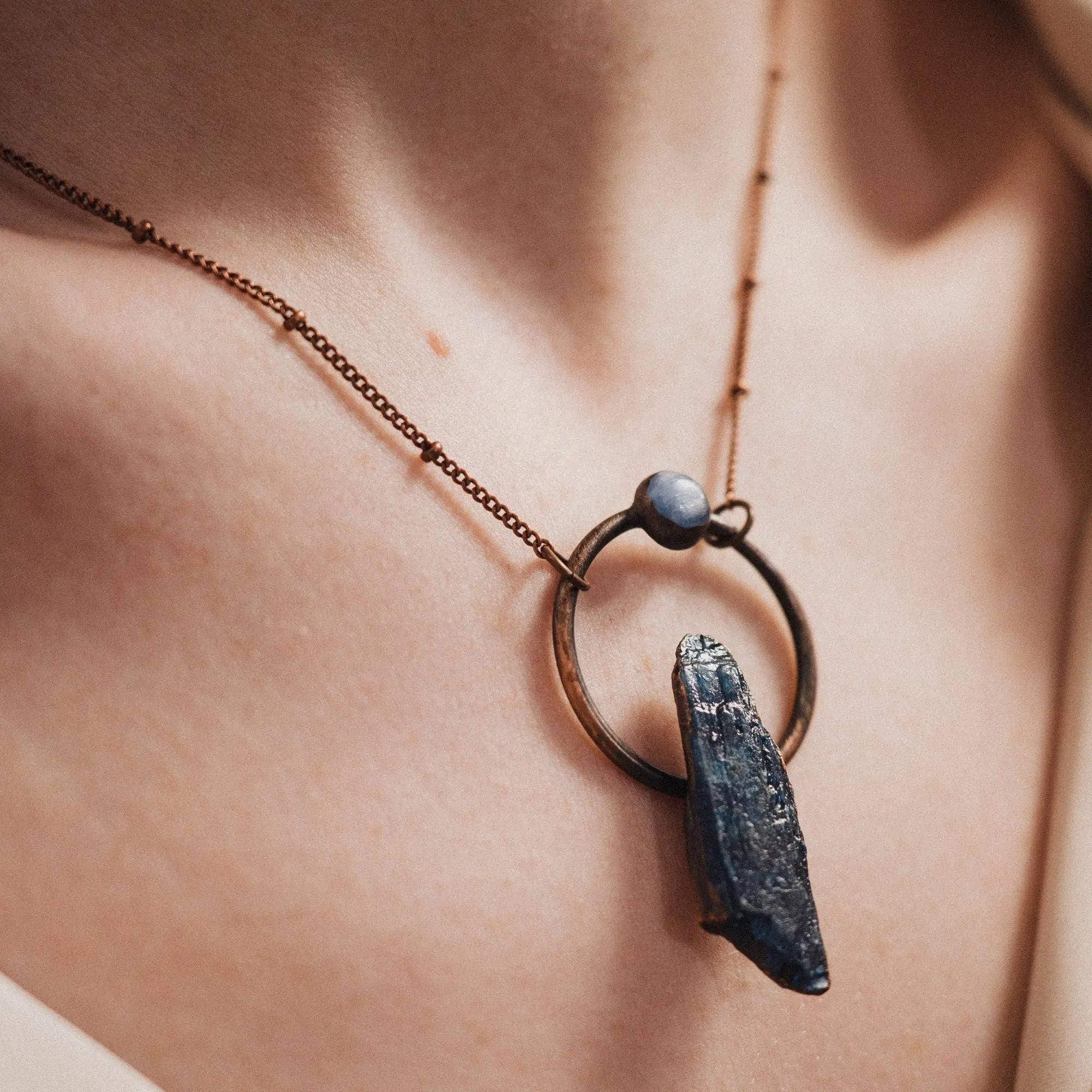 Healing Crystals, Kyanite Necklace, Protection Necklace, Handmade Necklace, Crystal Gift