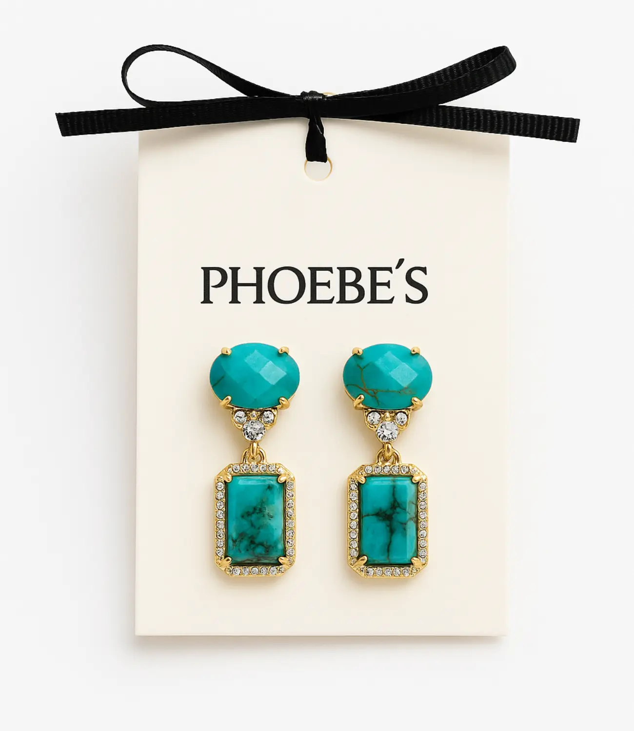 Imperial Turquoise Earrings – Elegance with Natural Stone PHOEBE'S 