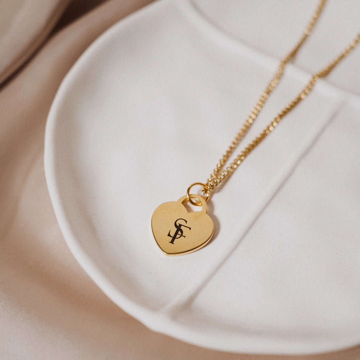 Initials Necklace, Custom Initial Necklace, Small Heart Necklace, Personalized Jewelry