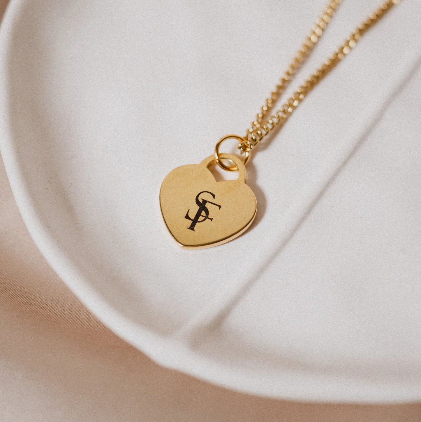 Initials Necklace, Custom Initial Necklace, Small Heart Necklace, Personalized Jewelry