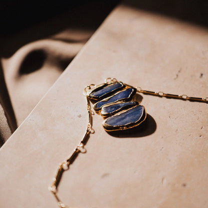 Kyanite Necklace, 18k Gold Plated Necklace, Emotional Balance Stone, Gift Handmade