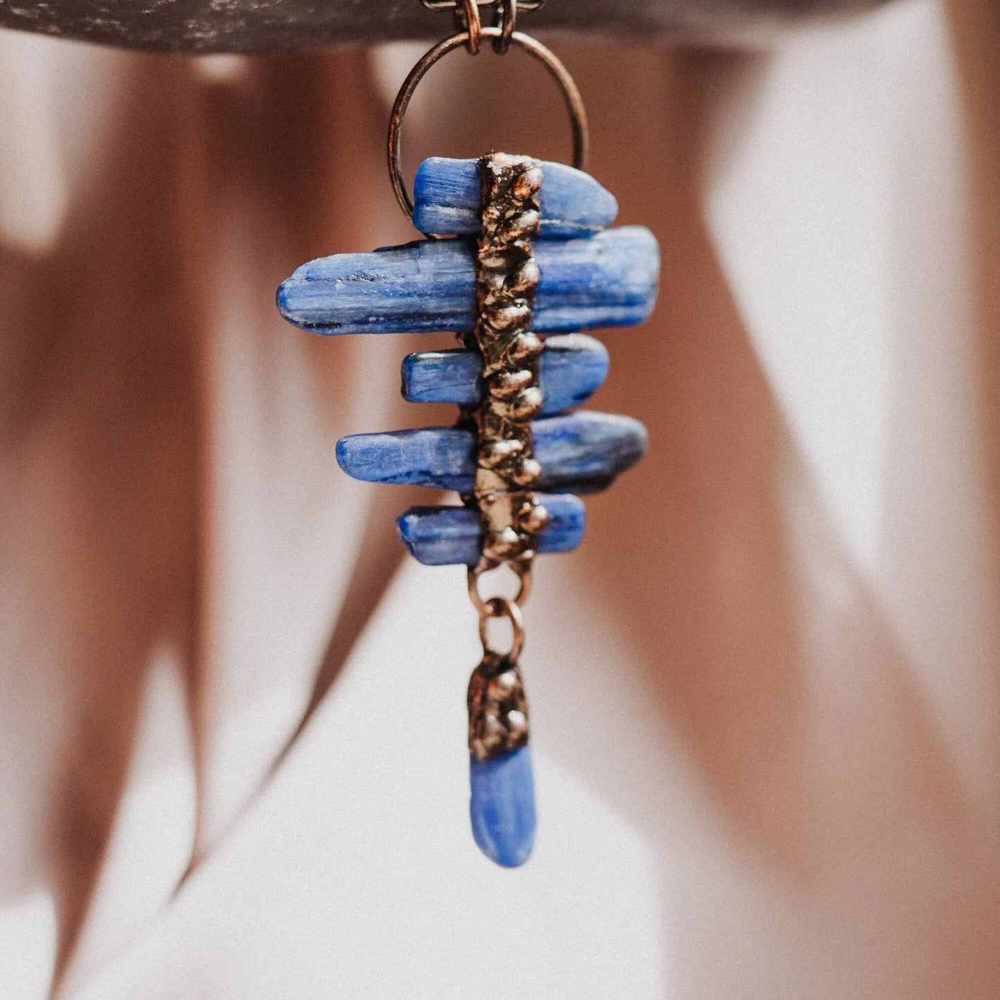 Kyanite Necklace, Maximalist Necklace, Handmade Gift