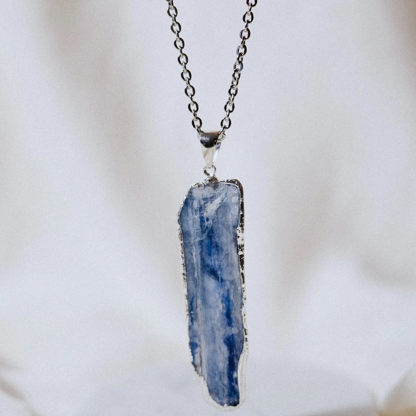 Kyanite Necklace, Meditation Crystal, Handmade Jewelry