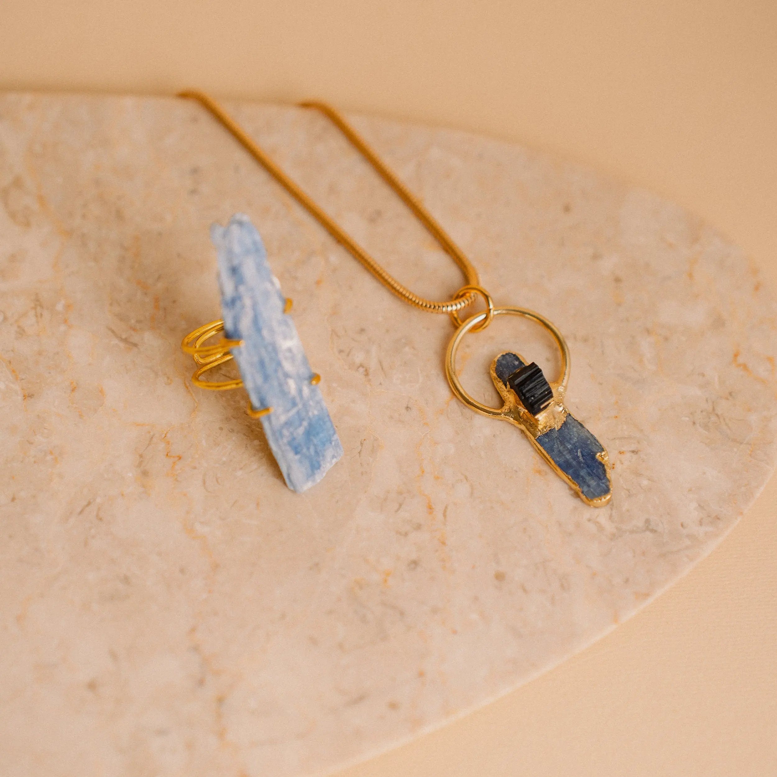 Crystal Necklace, Kyanite Necklace, Healing Crystals