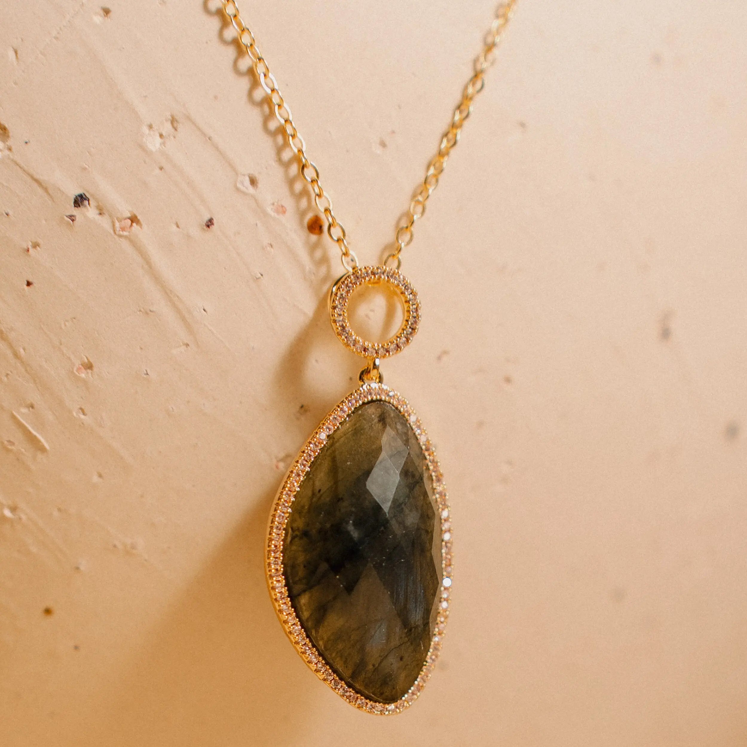 Labradorite Necklace, Gemstone Ring, Gift for Her