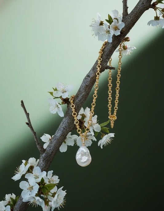 Large Baroque Pearl Necklace – Natural Elegance, Detachable PHOEBE'S 