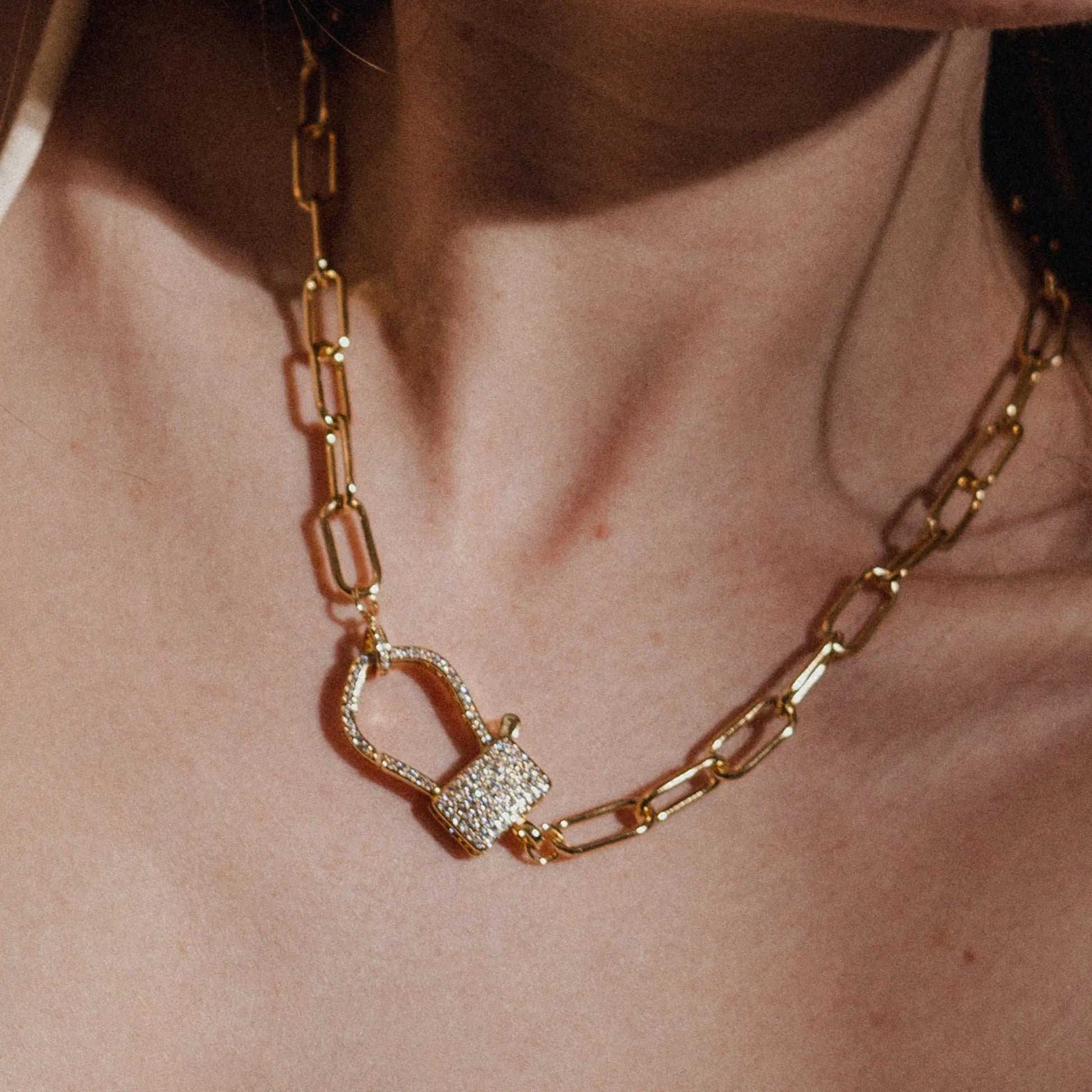 Layered Chain Necklace | 18K Gold Plated Jewelry | Chunky Gold Chain