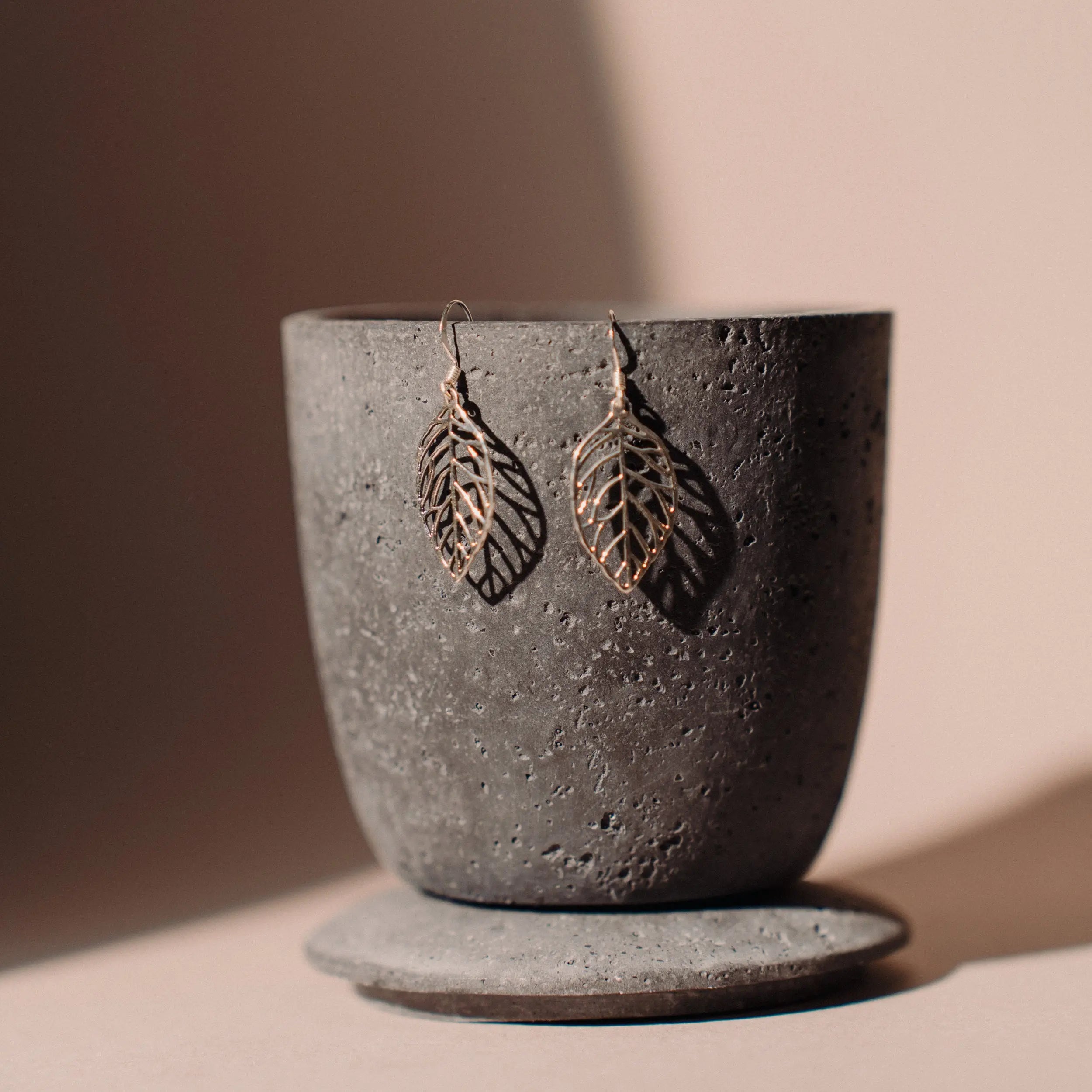 Silver 925 Earrings, Leaf Earrings, Gift for Girlfriend