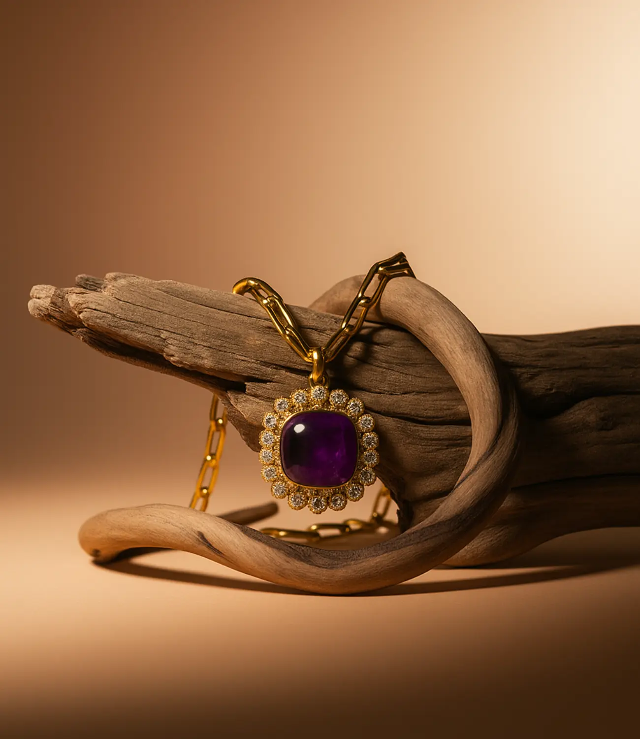 Maximalist Necklace with Large Natural Stone PHOEBE'S 