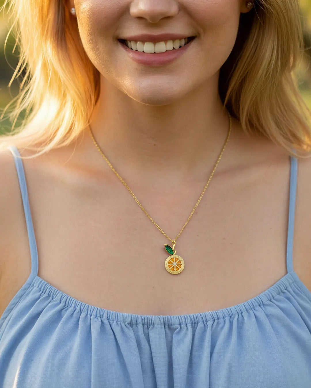 Mini Citrus Necklace in 18K Gold Plating PHOEBE'S 