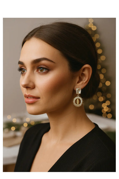 Moonstone Earrings with a Virgin Mary Medal – Catholic Jewelry for Protection and Light PHOEBE'S 