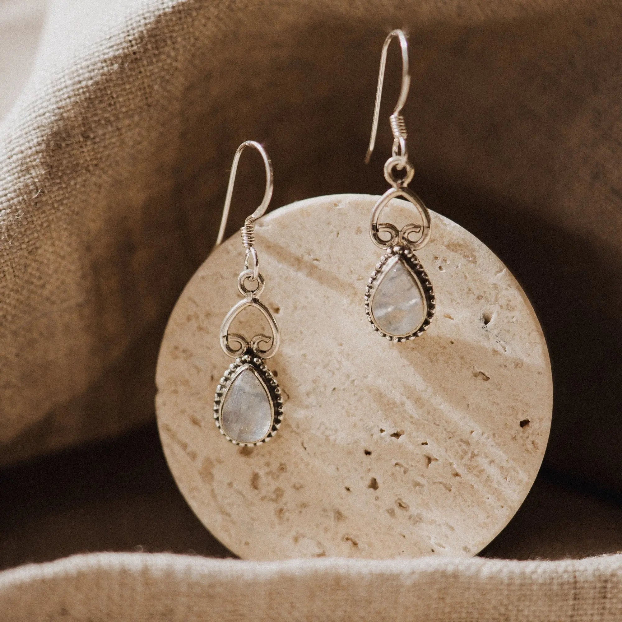 Moonstone Earrings, 925 Silver Earrings, Anniversary Gift, Handmade Gift