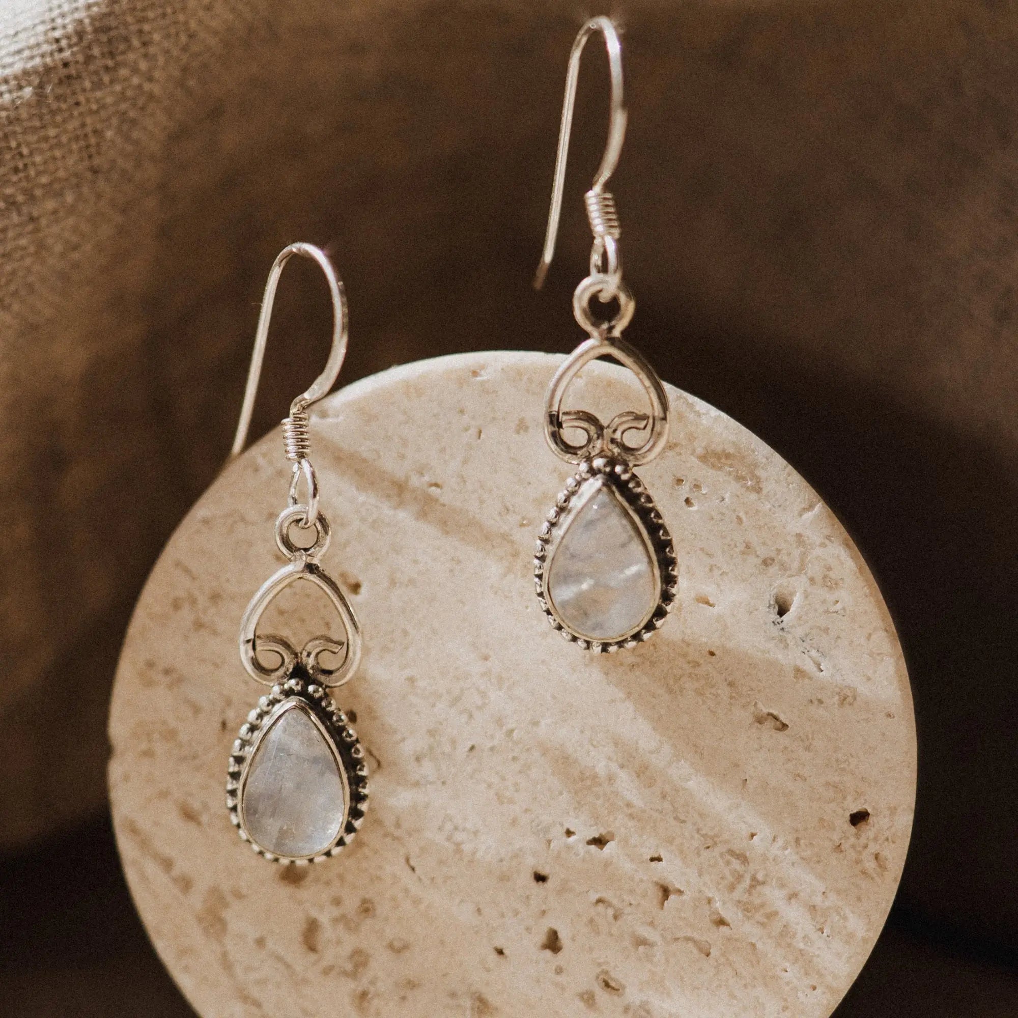 Moonstone Earrings, 925 Silver Earrings, Anniversary Gift, Handmade Gift