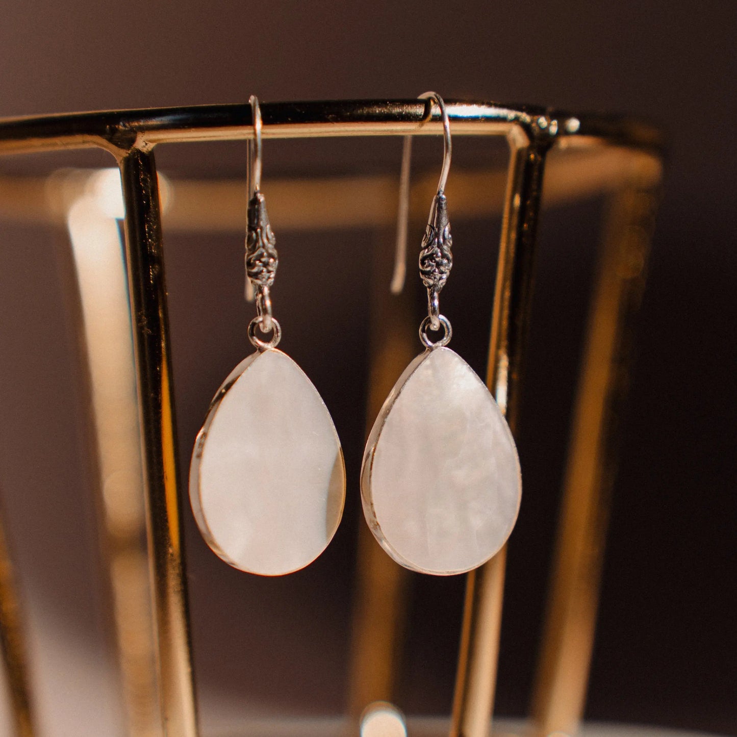 Mother-of-pearl Earrings, 925 Silver Earrings, Wedding Earrings