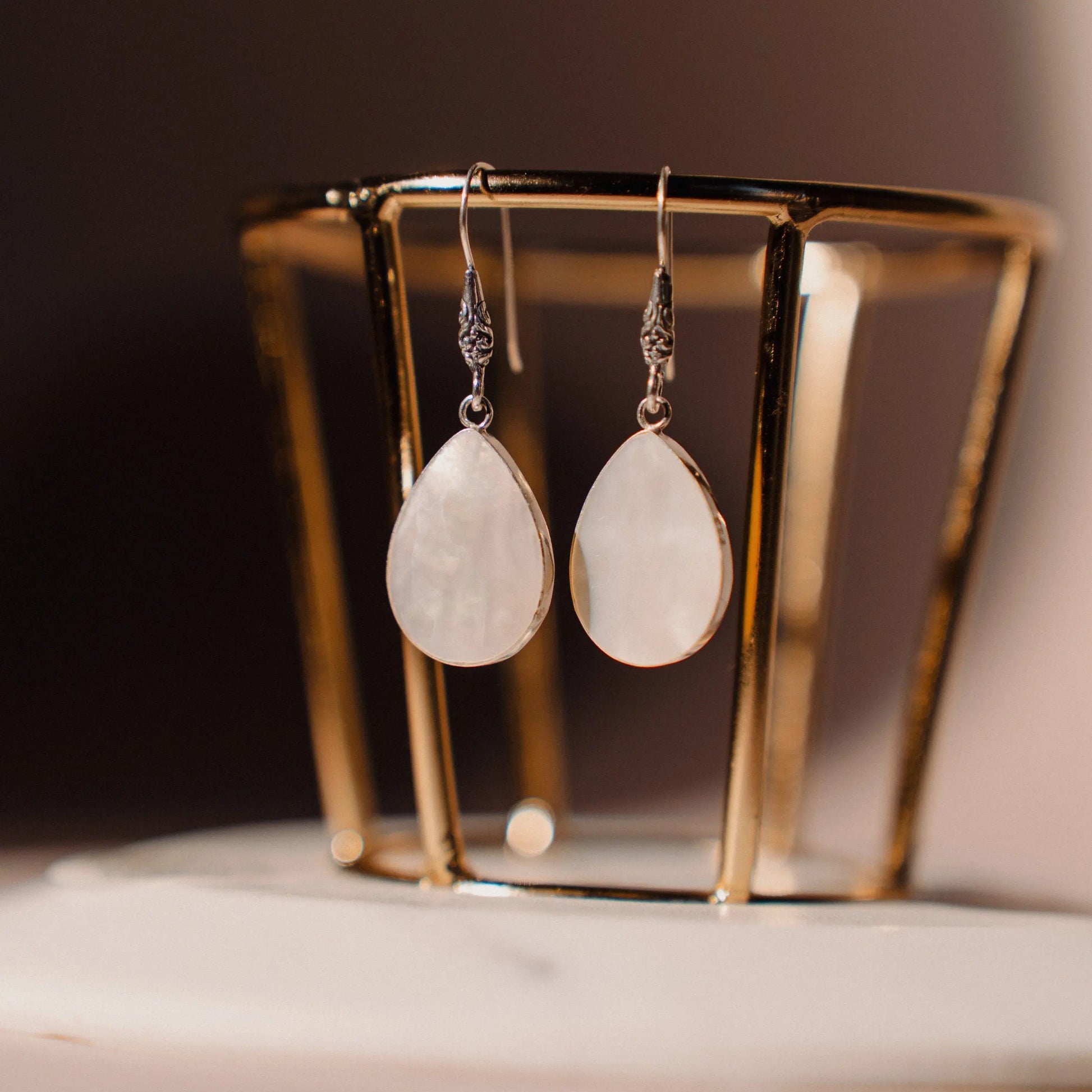 Mother-of-pearl Earrings, 925 Silver Earrings, Wedding Earrings