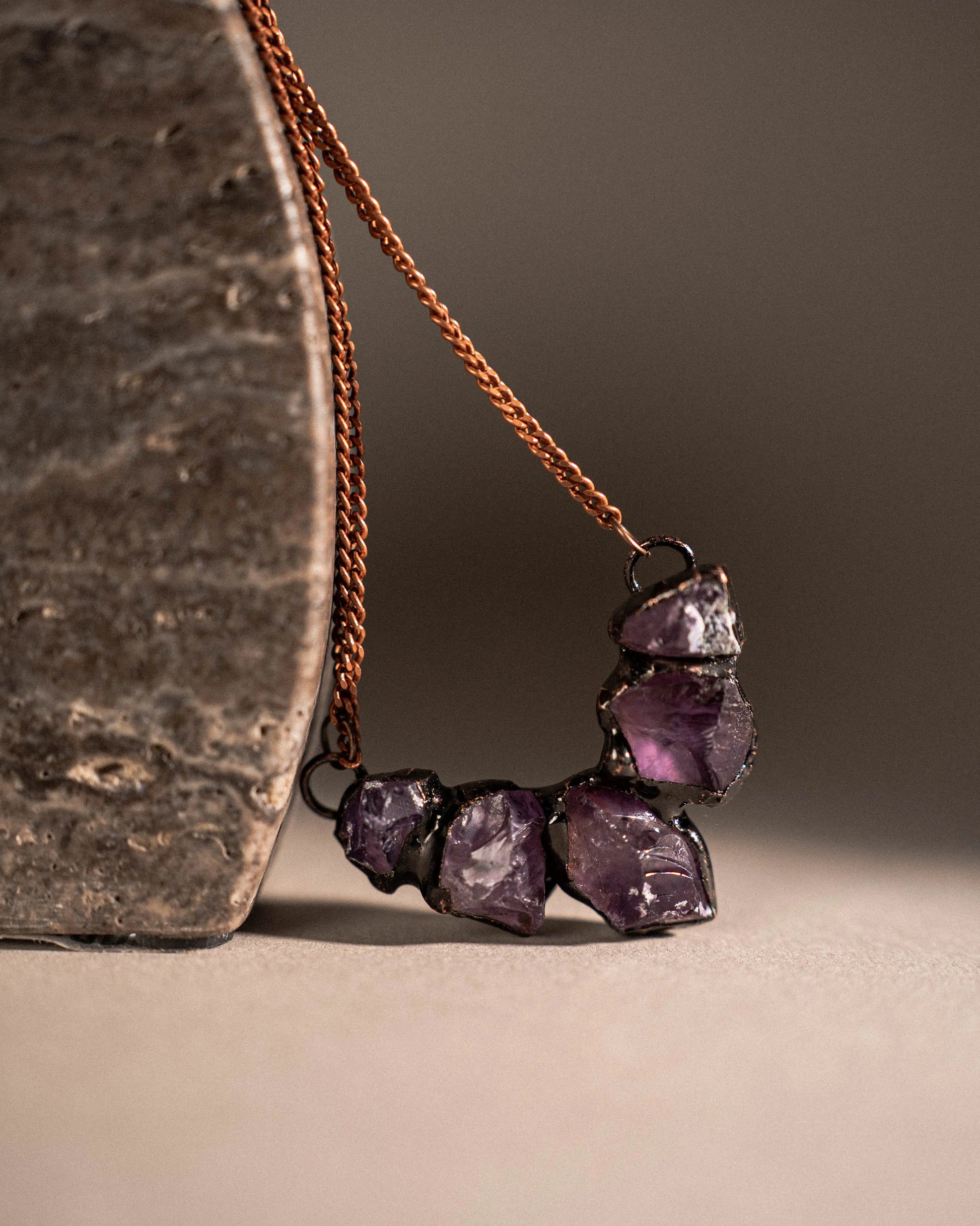 Mystical Amethyst and Bronze Necklace PHOEBE'S 