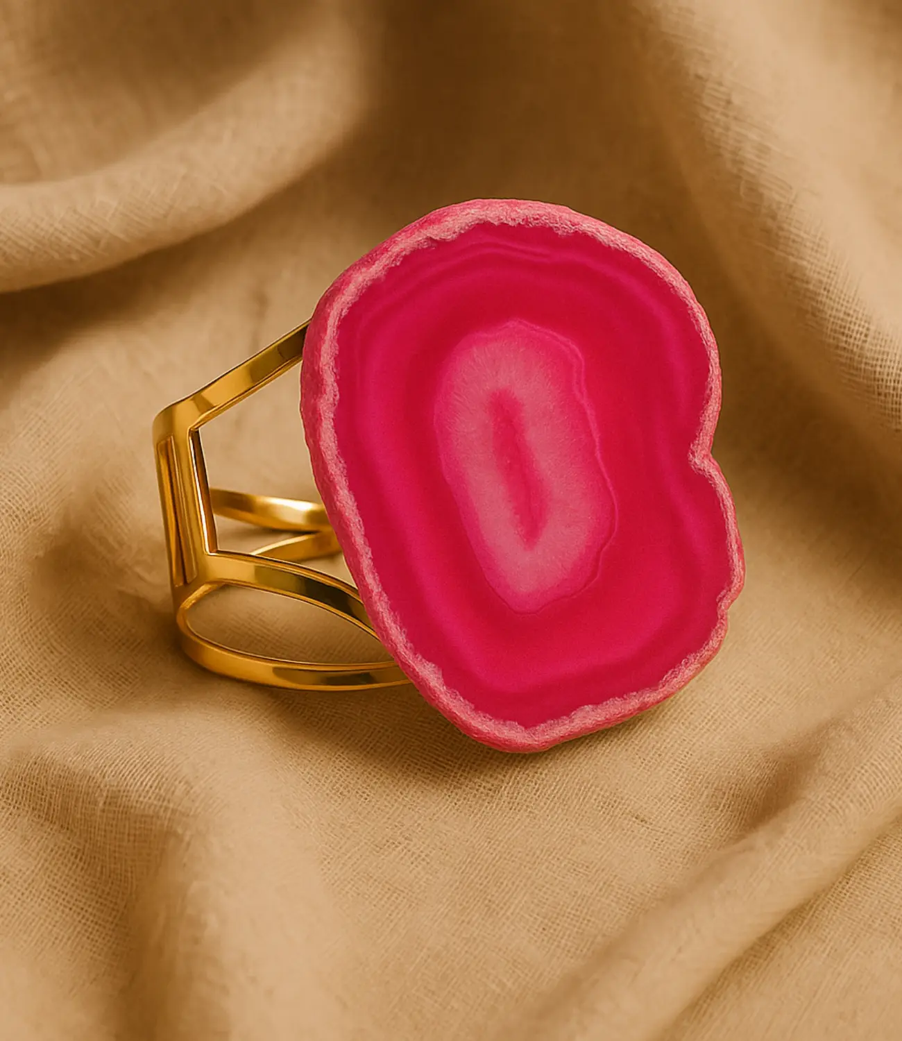 Natural Agate Bracelet with Gold Plating Phoebe`s  