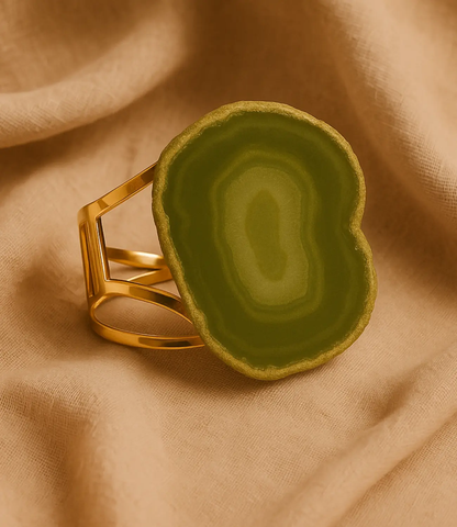 Natural Agate Bracelet with Gold Plating Phoebe`s  