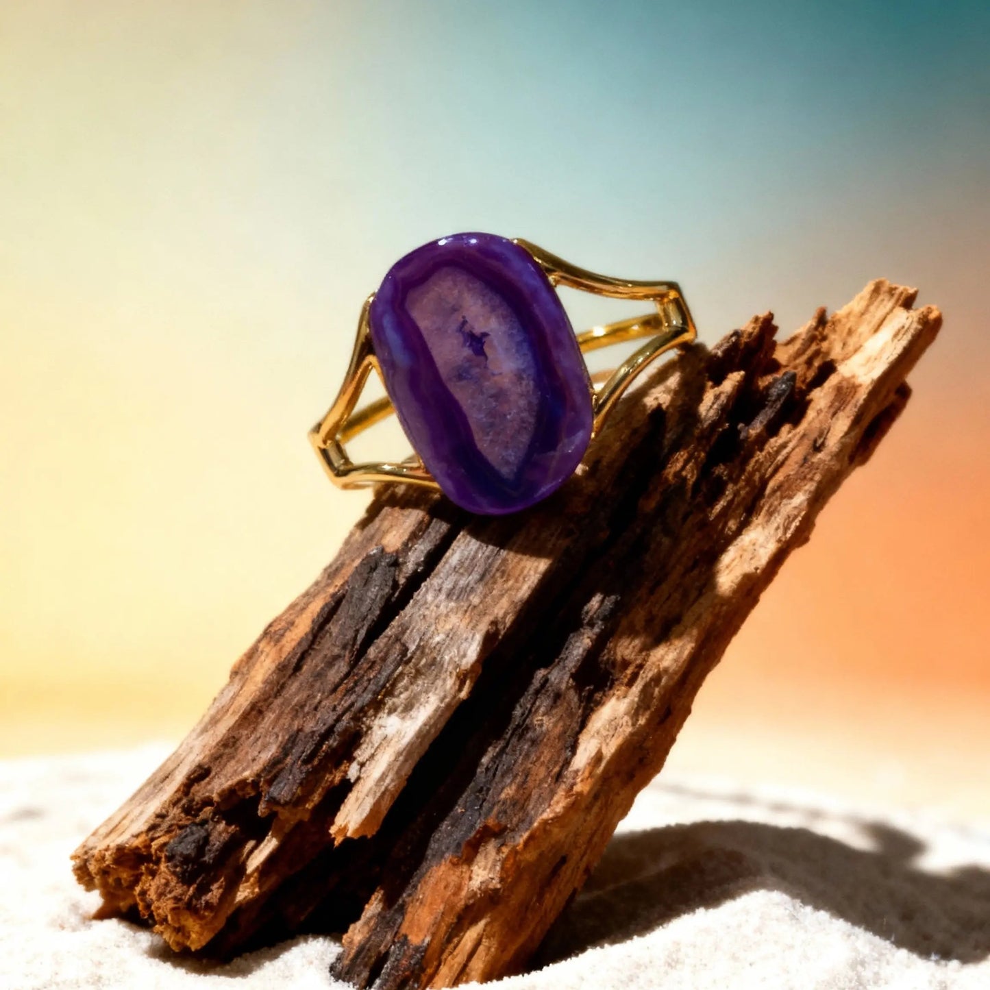 Natural Agate Bracelet with Gold Plating Phoebe`s  