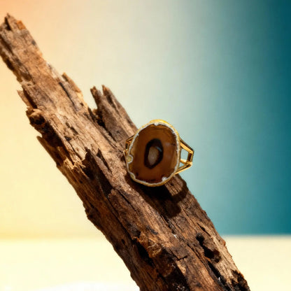 Natural Agate Bracelet with Gold Plating Phoebe`s  