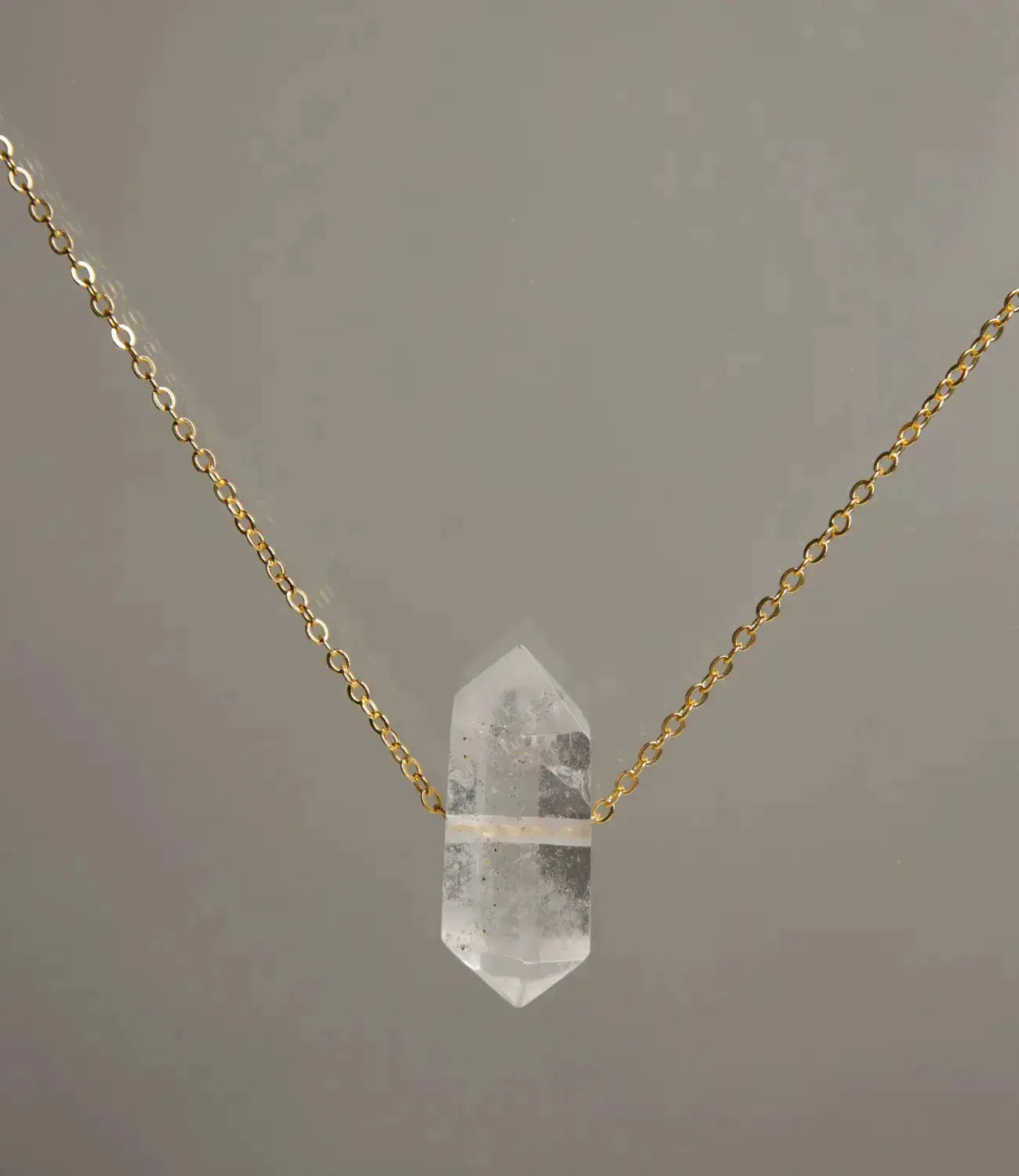 Natural Energy Necklace with Hexagonal Crystals Phoebe`s  