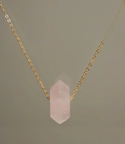 Natural Energy Necklace with Hexagonal Crystals Phoebe`s  