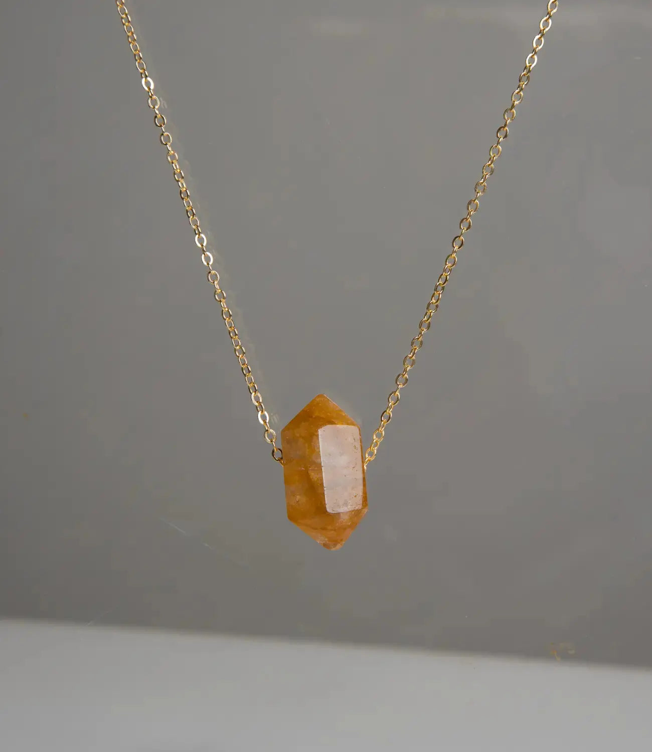 Natural Energy Necklace with Hexagonal Crystals Phoebe`s  