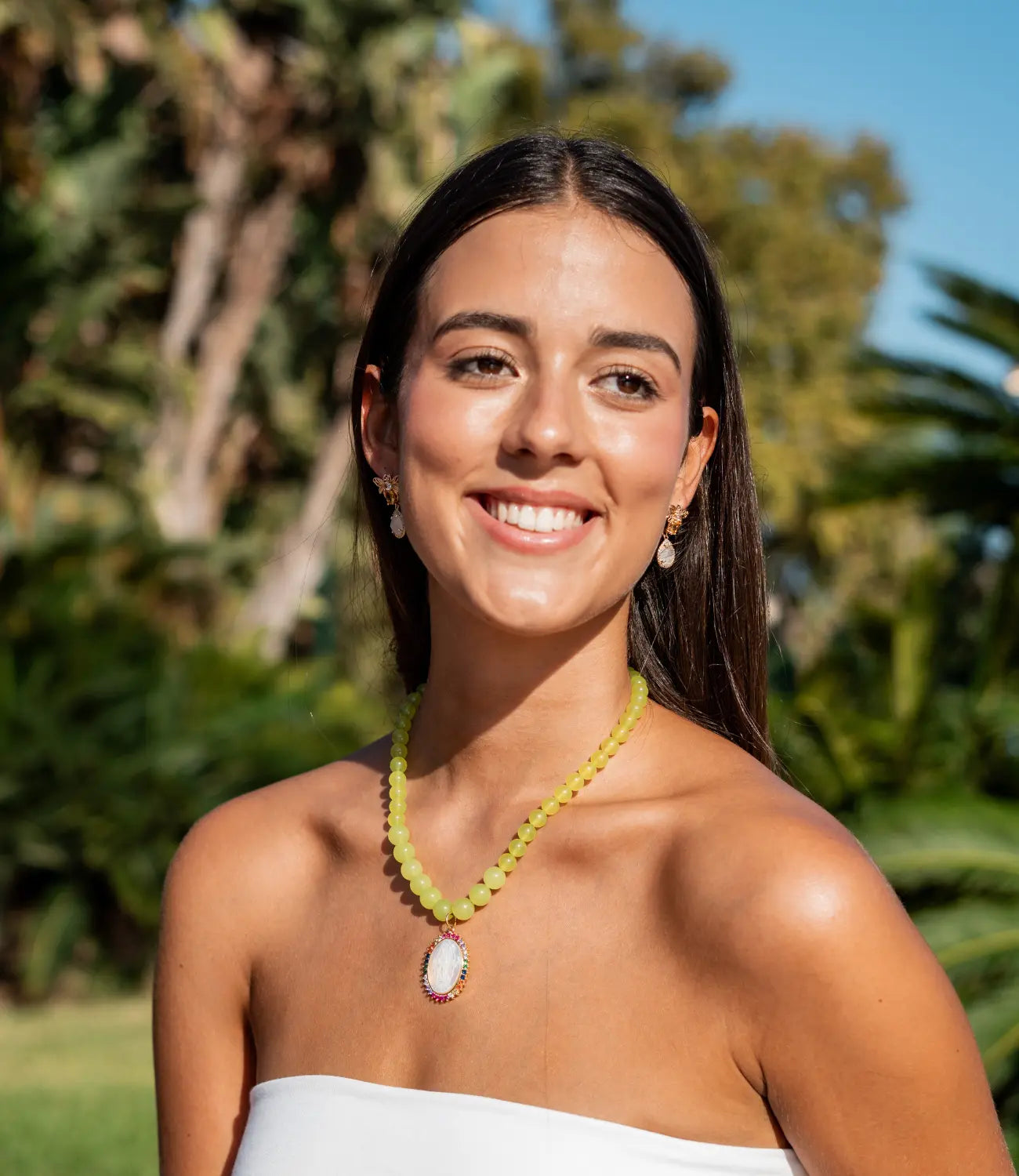 Olive Jade Catholic Necklace PHOEBE'S 