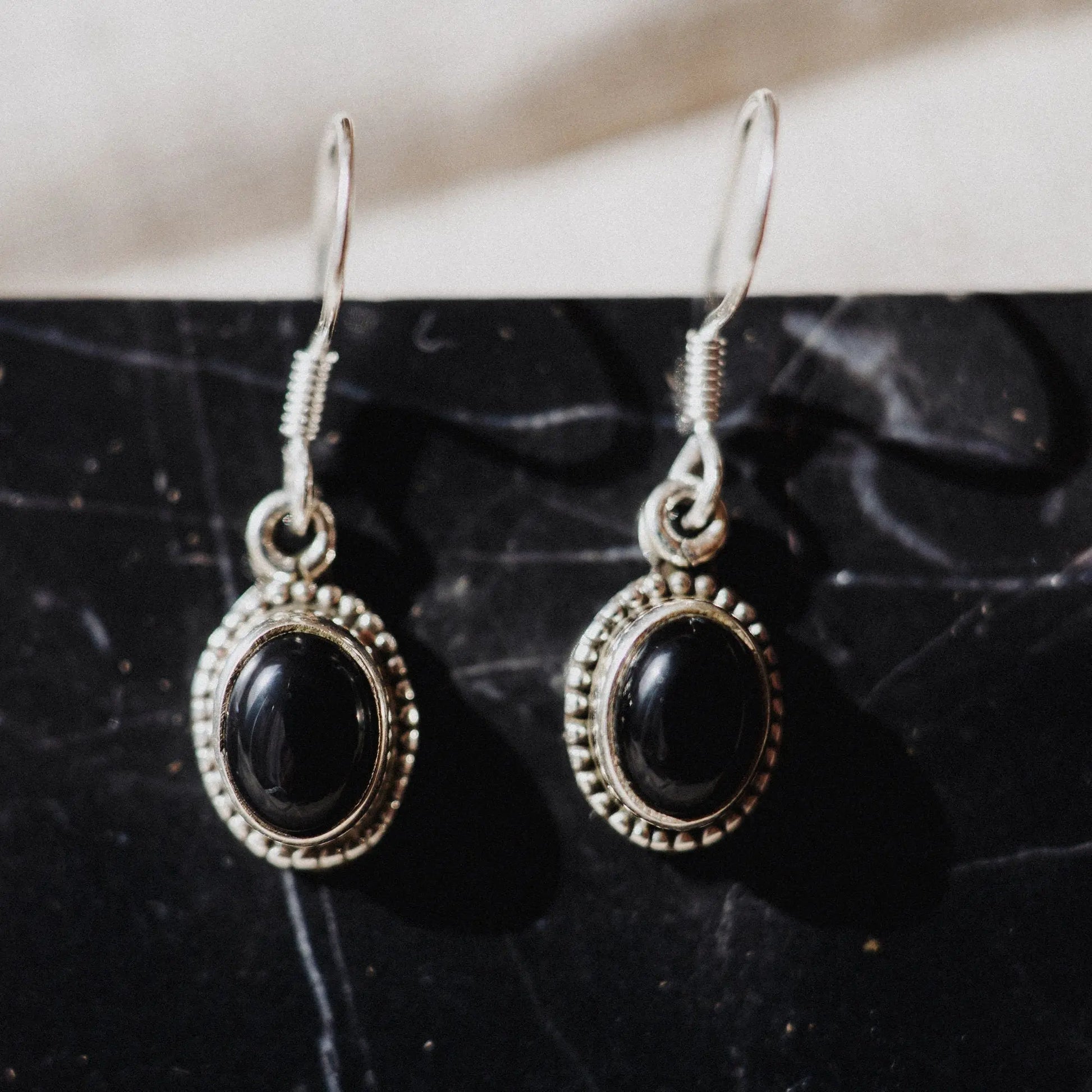 Onyx Earrings, Silver 925 Earrings, Handmade Gift