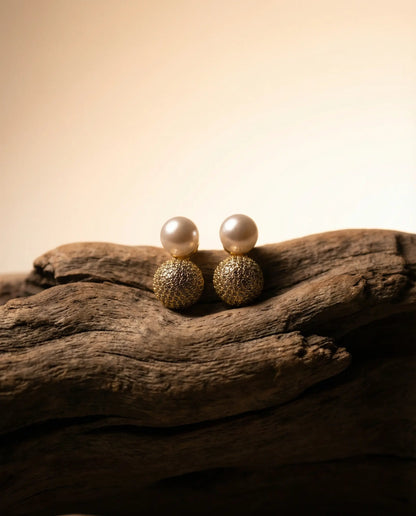 Pearl Earrings with Gold Finish | Elegant Jewelry for Women PHOEBE'S 