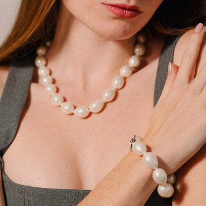 Pearl Necklace, Freshwater Pearls, Gift Jewelry Set