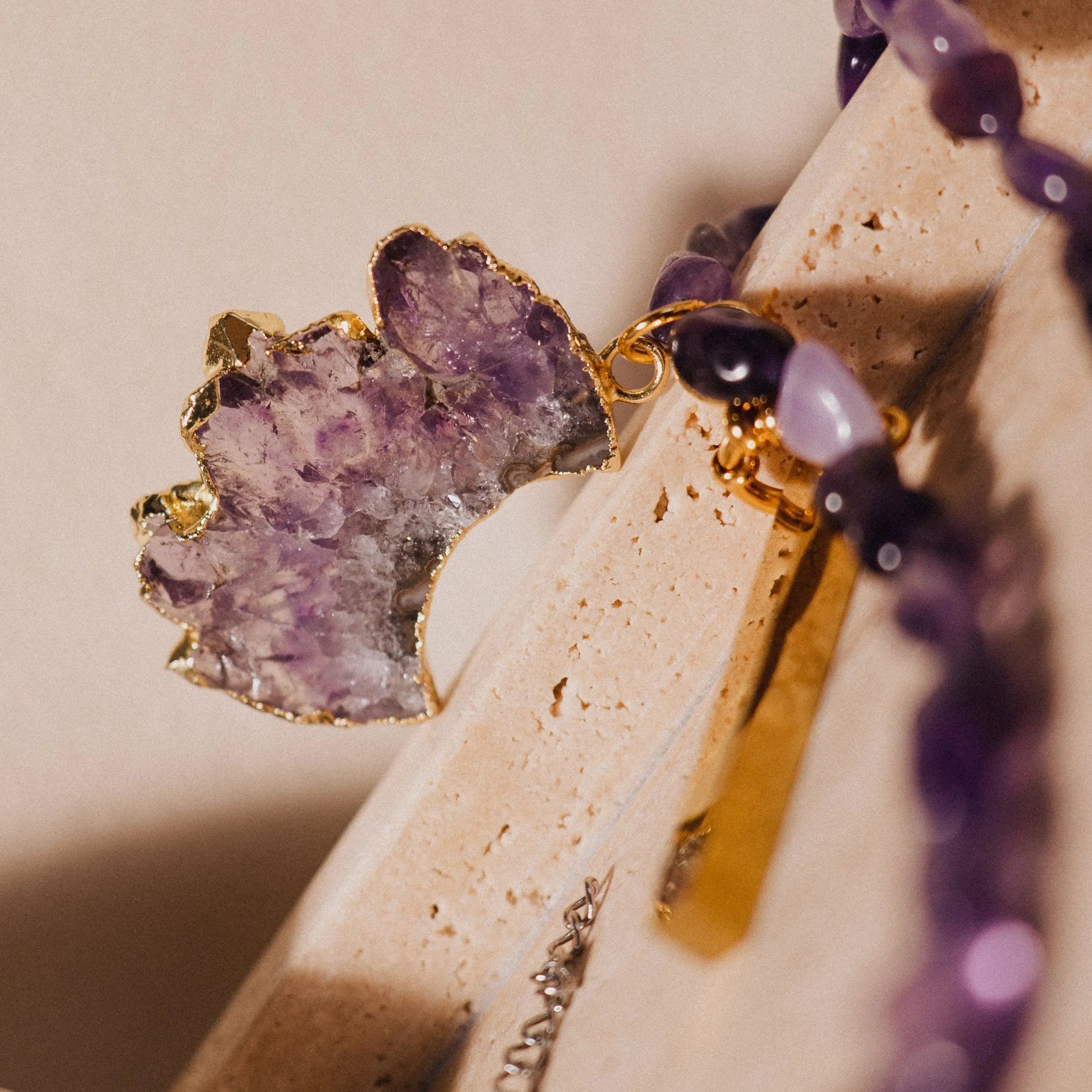 Amethyst Necklace, Healing Crystal, Custom Gift