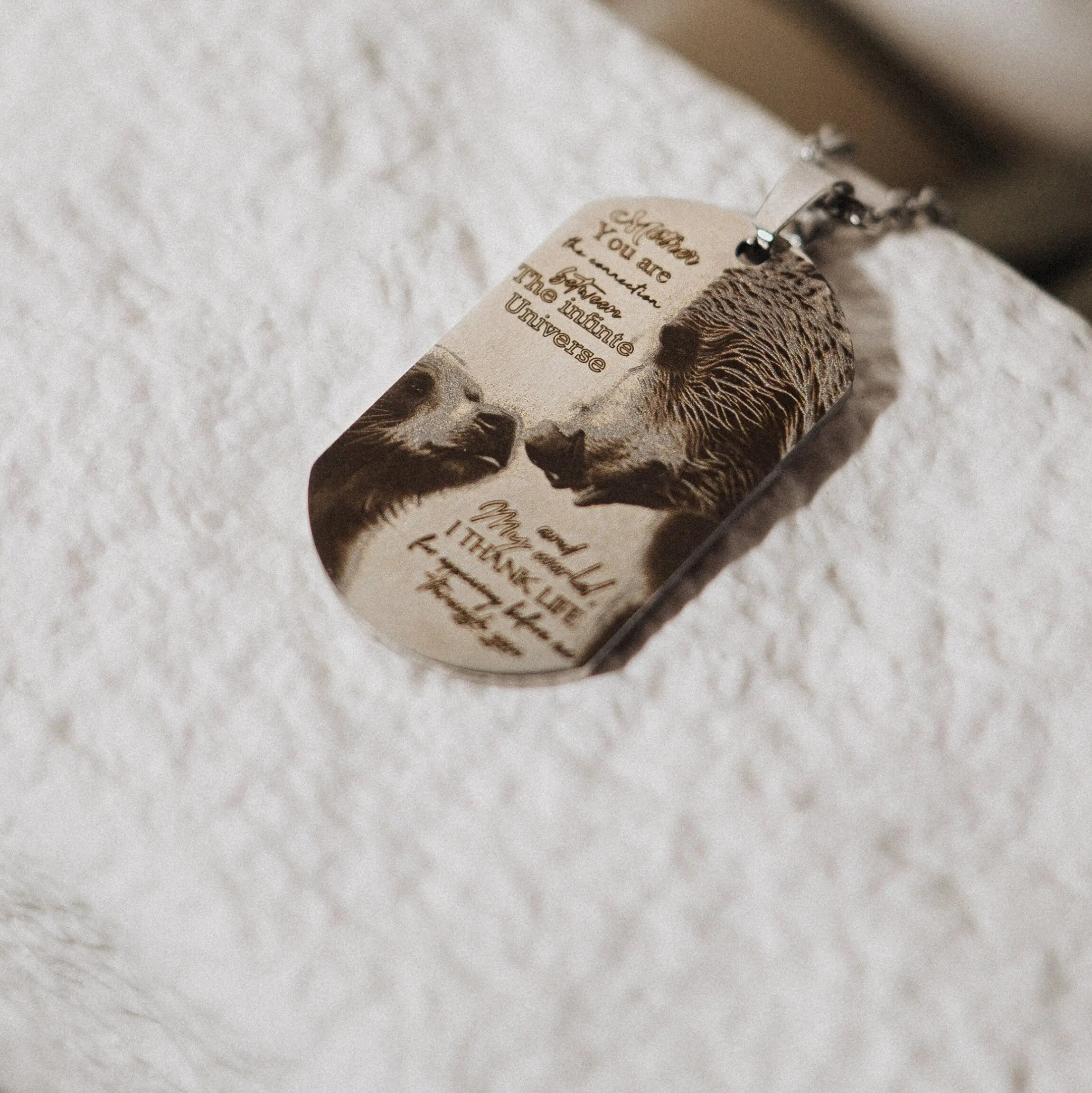 Personalized Laser Engraved Pendant, Custom Engraved Necklace, Unisex Necklace, Gift for Mother, Gift Personalized, Unique Jewelry