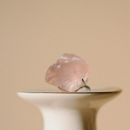 Pink Quartz Ring, Birthstone Gift, Handmade Jewelry